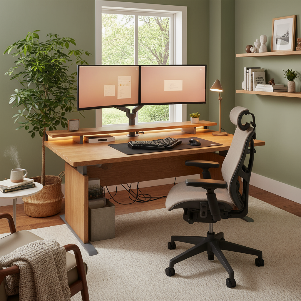 a cozy ergonomic office